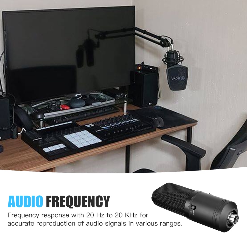 Bộ Micro BOYA BY-M1000 Chuyên Nghiệp Có Bộ Lọc Âm Thanh Chuyên Dụng Cho PC Thẻ Ghi Âm ASMR