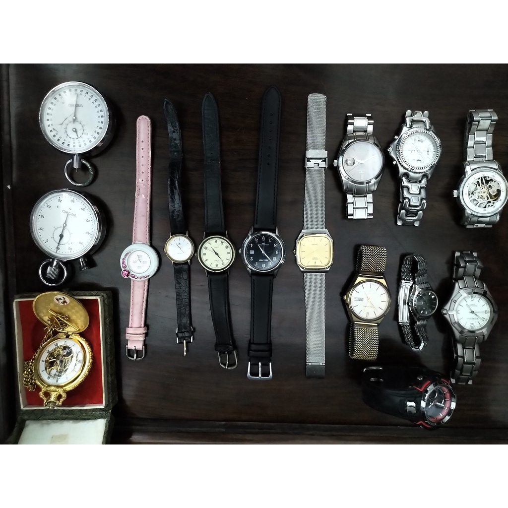 Đồng hồ si nam nữ Nhật 2hand đồng giá dưới 200k thương hiệu jaxis, script, Q&Q, FALCON, opel, v.v chạy pin
