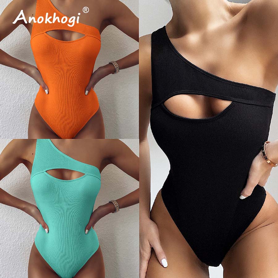 Bộ đồ bơi một mảnh thiết kế khoét rỗng kèm đệm ngực không có vòng thép phong cách gợi cảm cho nữ AN216