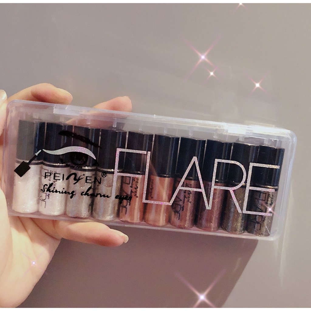 [ HÀNG HOT ] SÉT NHŨ MẮT FLARE/ SET MÀU NHŨ ĐA NĂNG LẤP LÁNH, TỎA SÁNG RỰC RỠ THU HÚT MỌI ÁNH NHÌN | BigBuy360 - bigbuy360.vn