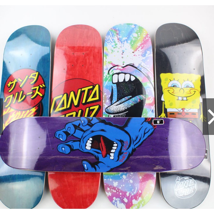 Santacruz skateboard deck Ván Trượt Chuyên Nghiệp Santacruz 31 * 8inch 7 Lớp Siêu Co Giãn