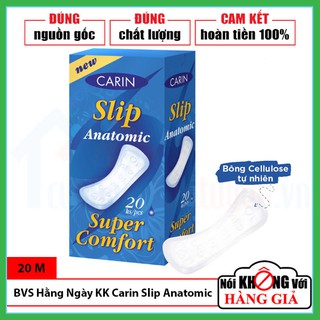 [Chính Hãng] Băng Vệ Sinh Hàng Ngày Không Cánh Carin Slip Anatomic Super Comfort Hộp 20 Miếng Từ Eu | Siêu Mỏng