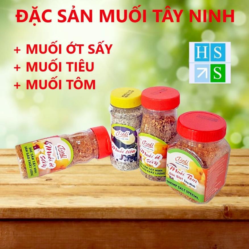 ( Bán sỉ ) Muối TÔM , Muối TIÊU , Muối ỚT đặc sản Tây Ninh (Lọ 60g , ăn CHAY , ăn mặn đều dùng được) - HS Shop Thủ Đức