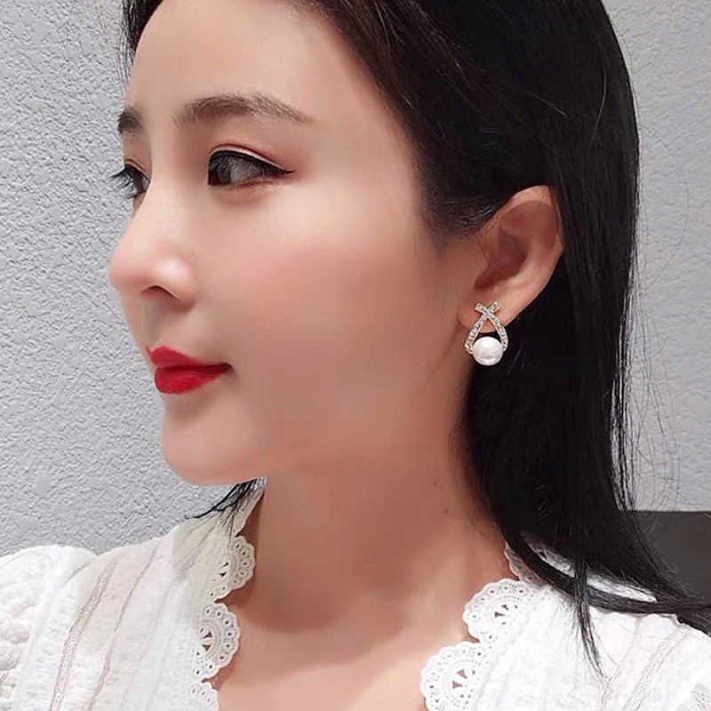 Khuyên tai nữ bạc đẹp, bông hoa tai bạc trai tròn trang sức phong cách Hàn Quốc Minh Thoa Jewelry