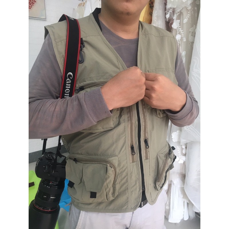 Áo ghile nhiều túi cho nhiếp ảnh gia nhà báo
