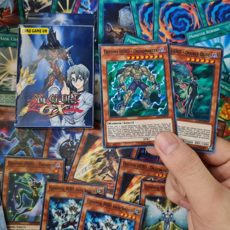 [BÀI IN] Bài YuGiOh - Hộp Thẻ Bài FullBox - Bộ 63 lá bài Destiny Hero của Aster Phoenix ( Edo ) - Card Game VN