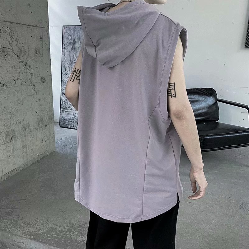 Áo Hoodie Sát Nách Dáng Rộng Thời Trang Cho Nam