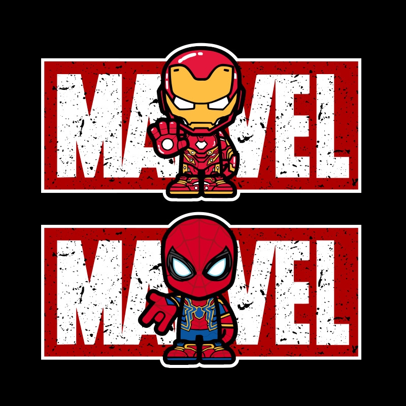 Miếng Dán 20x10cm Họa Tiết Ironman Spiderman Marvel Trang Trí Xe Hơi