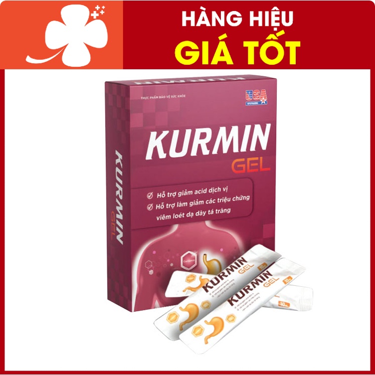 Kurmin Gel -Hỗ trợ giảm acid dịch vị, bảo vệ niêm mạc dạ dày, giảm các triệu chứng viêm loét dạ dày tá tràng
