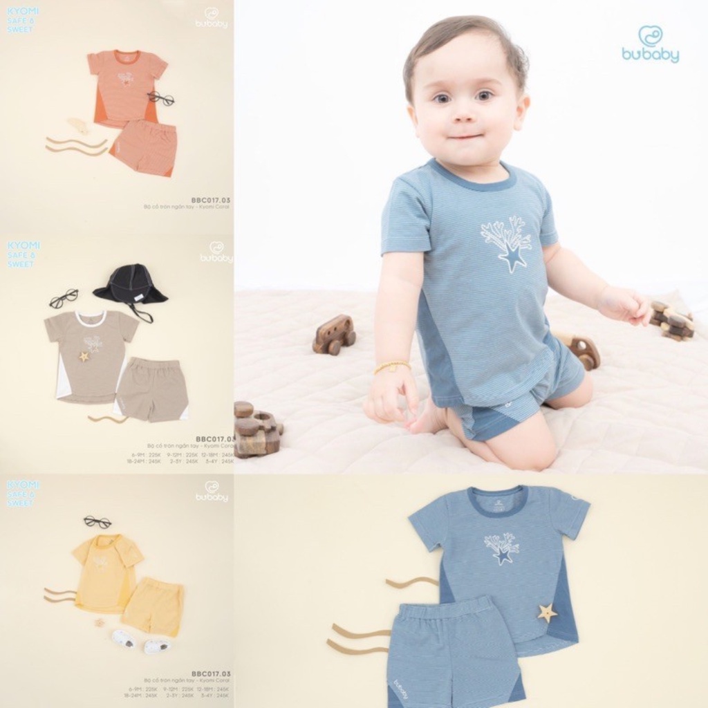 Bộ Quần Áo Cổ Tròn Ngắn Tay Kyomi Bu Baby Bình Dương
