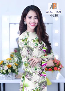 Vải áo dài hoa hồng