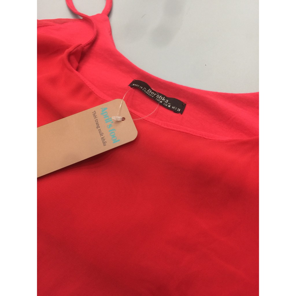áo Bershka croptop 2 dây voan