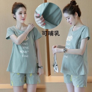 Set bộ bầu mặc nhà cotton co dãn