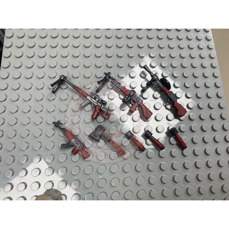 Army combo trọn bộ phụ kiện vũ khí lính Việt Nam custom màu nâu