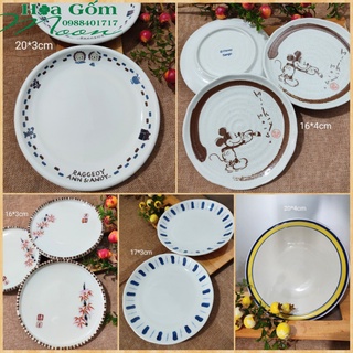 Đĩa viền, đĩa hoa gốm sứ nhật- nhiều mẫu