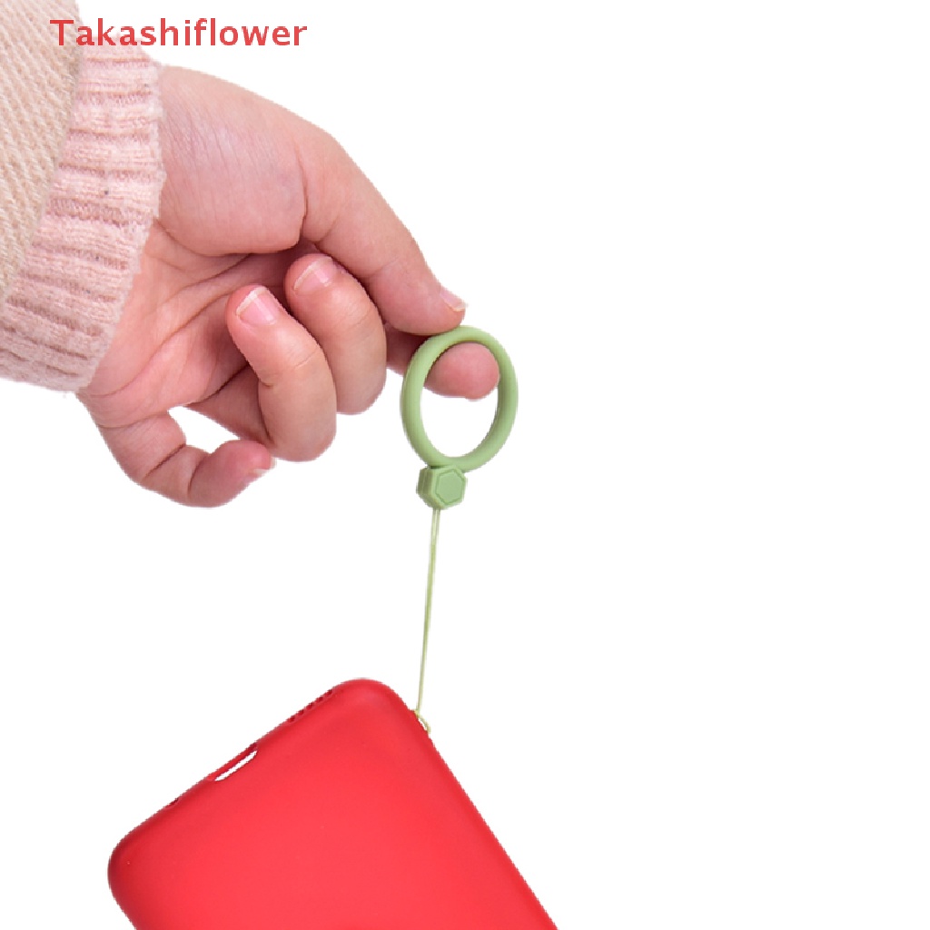 Vòng Nhẫn Silicon Ngắn Đeo Ngón Tay Chống Thất Lạc Gắn Điện Thoại Tiện Dụng