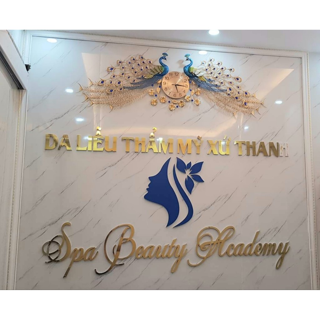 Đồng hồ treo tường trang trí Chim Công decor CD5 kích thước 160x70 cm