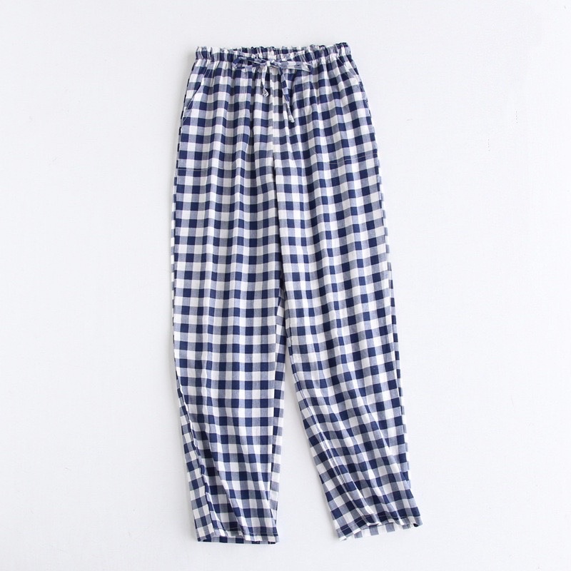 [CÓ SẴN] Quần ngủ dáng suông kẻ caro quần dài pijama Hàn Quốc ullzang