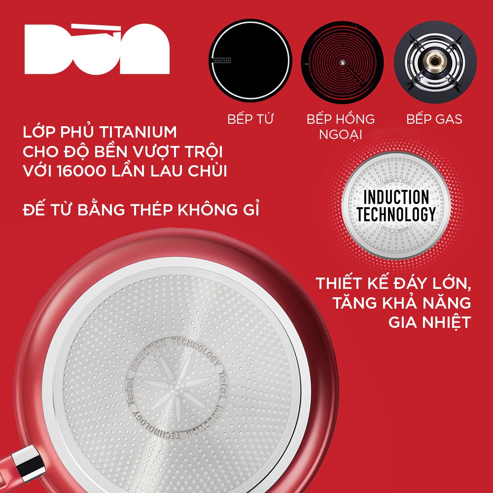 Chảo chiên đáy từ chống dính cao cấp 21cm - Tefal So Chef - Thương hiệu Pháp