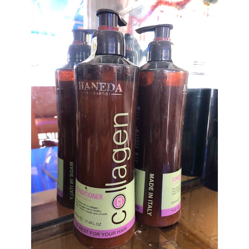 Cặp dầu gội , xả collagen 1000ml to đunfg, giữ màu cho tóc nhuộm , giữ ẩm , tạo độ mềm mại cho tóc , cấp ẩm tốt cho tóc