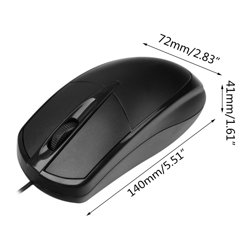 Chuột Quang Có Dây USB 1000DPI Không Gây Tiếng Ồn Với 3 Nút Bấm Dùng Cho Máy Tính