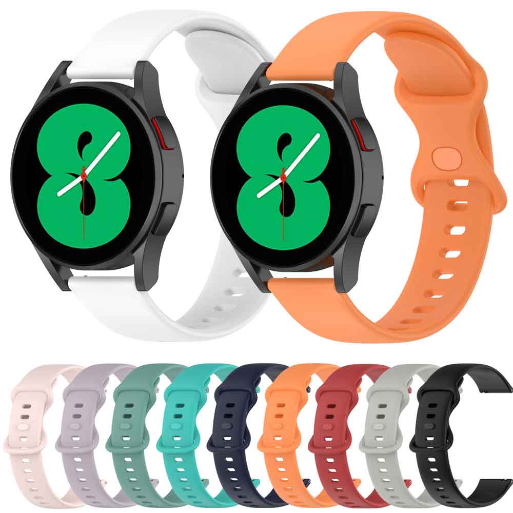 Dây Đeo Thay Thế 20mm Bằng Silicone Cho Đồng Hồ Samsung Galaxy Watch 3 4 Classic Active 2 Band Gear S2 Classic/Gear Sport