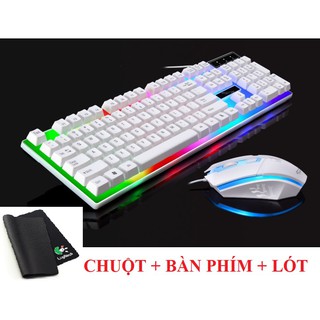 FREESHIP TỪ 50K _ Bộ Bàn Phím Kèm Chuột Máy Tính Con Báo Có LED 7 Màu Ấn Tượng