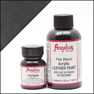 Màu Angelus Acrylic Leather Paint vẽ trên chất liệu da, vải - Màu Flat Black