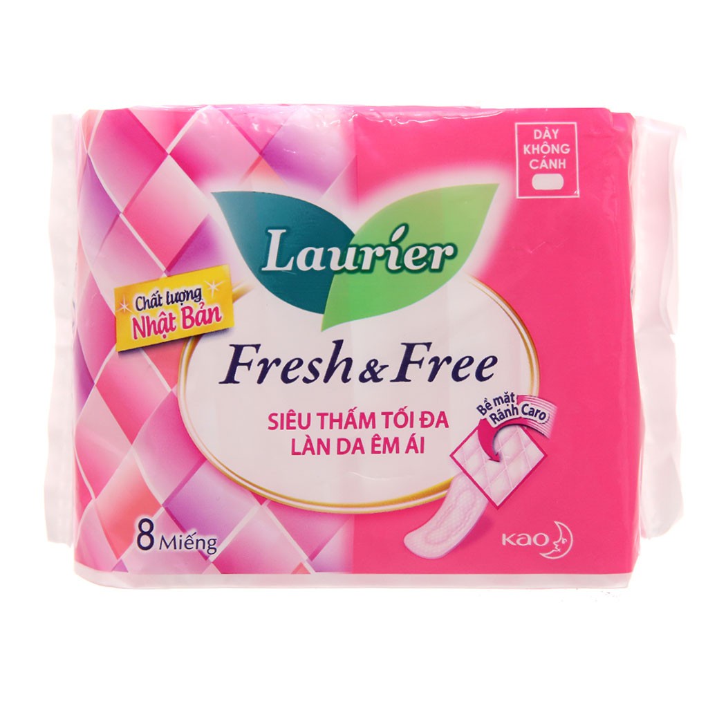 Băng Vệ Sinh Laurier Fresh & Free Dày Không Cánh