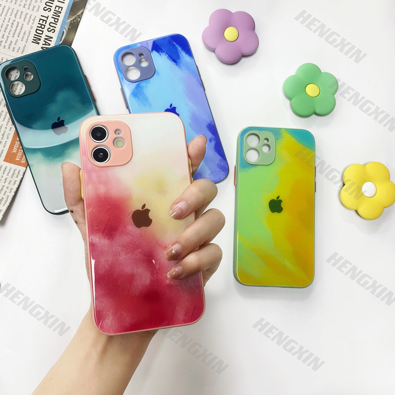 Ốp Lưng Mặt Kính Chống Rơi Cho Iphone 7 8 7 8plus X Xs Xr Xsmax 11 11pro 11 Pro Max 12 12promax Plus | BigBuy360 - bigbuy360.vn