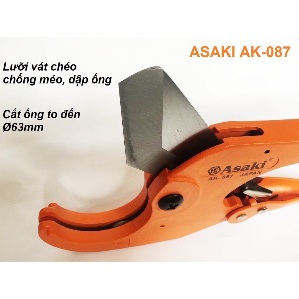 Kéo Cắt Ống Nhựa Pvc 63mm Asaki Ak-0087