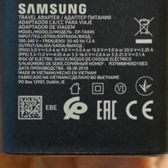 Sạc siêu nhanh Samsung 45w chính hãng Galaxy Note 10 Plus Note 20 S20 Ultra Note 10 Plus 5G/Note 20/Note 20 Ultra