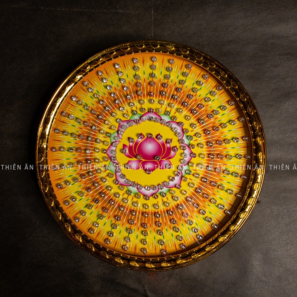 Đèn Hào Quang Cao Cấp Hoa Sen  treo sau lưng Phật Quan Âm, đèn led chạy 36 kiểu