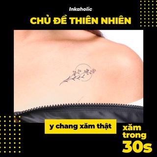 🌎Hình xăm dán tạm thời 15 ngày Inkaholic - Chủ đề Thiên Nhiên Hoa Lá - xăm giả đẹp y xăm thật, chống nước 100%