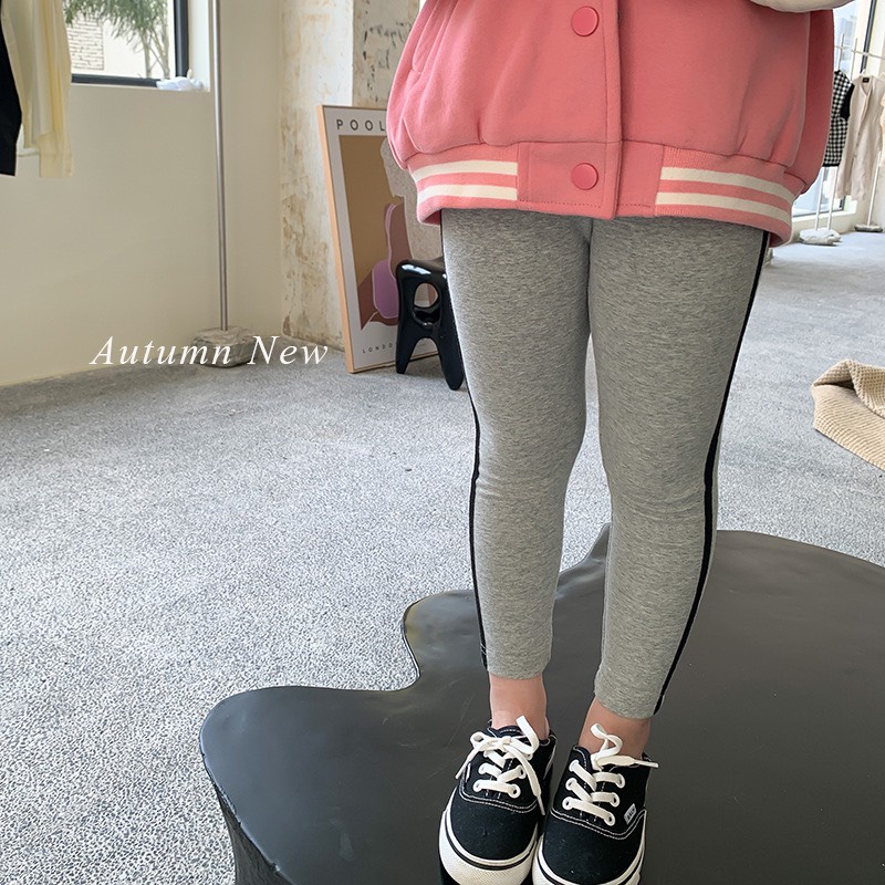 Quần legging dài viền sọc thể thao cho bé Q869