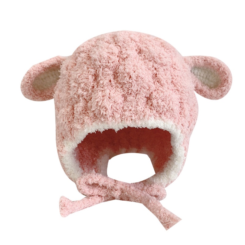 Mũ Beanie Vải Bông Dày Mềm Mại Giữ Ấm Tai Dễ Thương Cho Bé Sơ Sinh