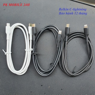 Cáp sạc nhanh belkin chính hãng c-lightning chuẩn mfi, bảo hành 12 tháng
