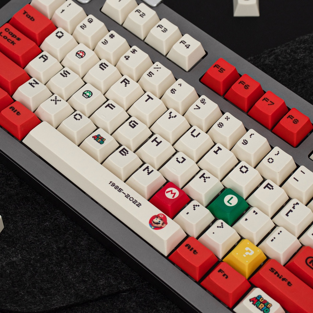 Bộ 131 Phím PBT In Hình Mario Cho Bàn Phím Cơ