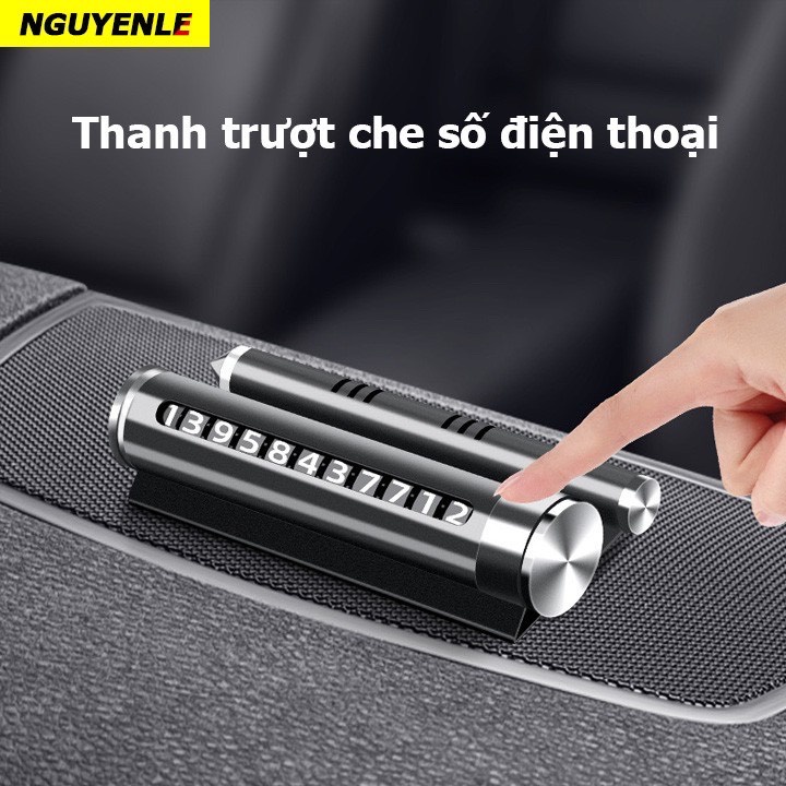 Bảng Ghi Số Điện Thoại 3 Trong 1 Trên Ô Tô - Thẻ Ghi Số Điện Thoại Để Taplo Ô Tô Kiêm Giá Đỡ Điện Thoại Và Búa Phá Kính