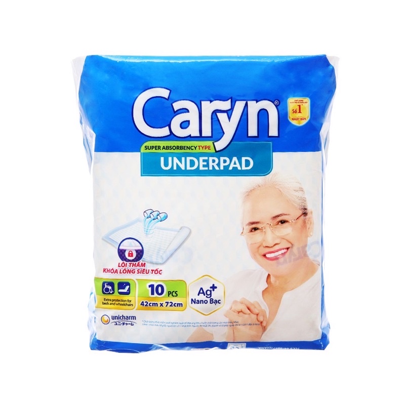 Tấm đệm lót Caryn siêu thấm 10 miếng/20 miếng bảo vệ chống trào