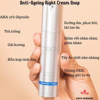 Kem dưỡng da ban đêm ASAP ❤️ Anti Ageing Night Cream Asap ❤️ kem đêm dưỡng ẩm tái tạo, phục hồi da 30ml