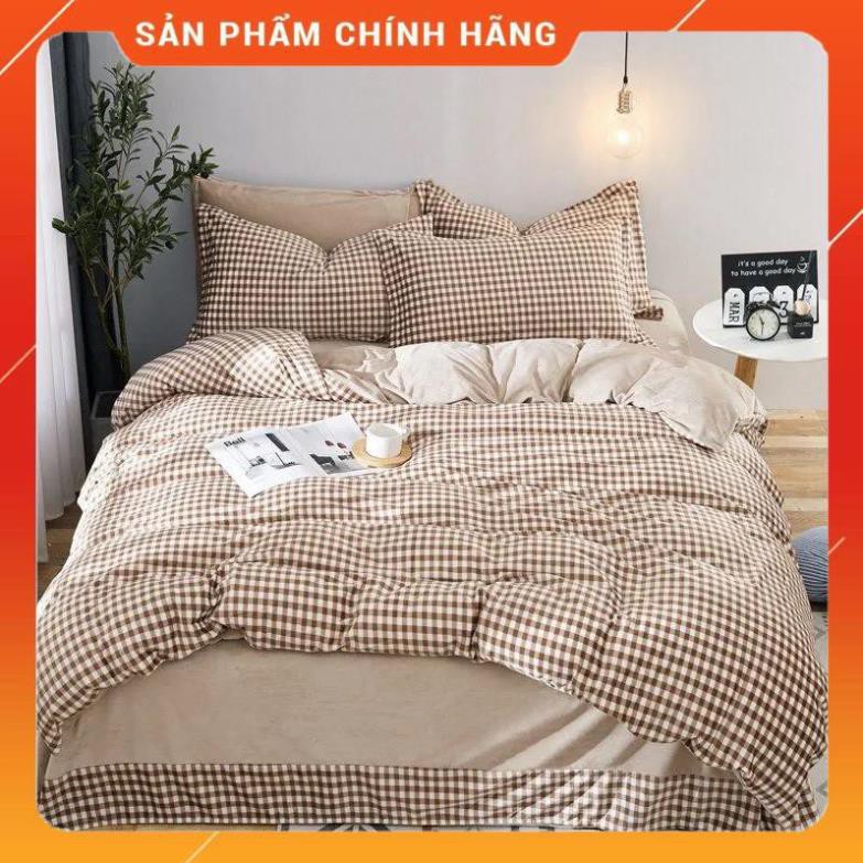 [ Mua 1 Được 4 ] Bộ chăn ga gối kẻ sọc cotton | Hàng đẹp giá sỉ nhập khẩu Hàn