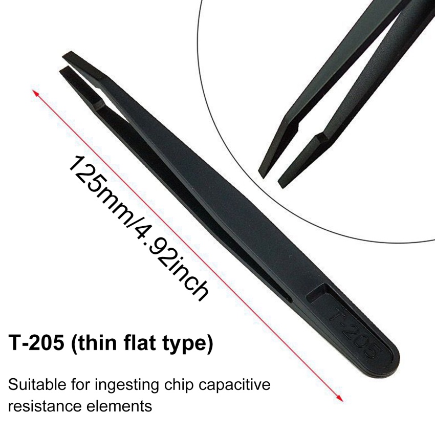Set 8 nhíp sợi carbon nhựa chống tĩnh điện DIY