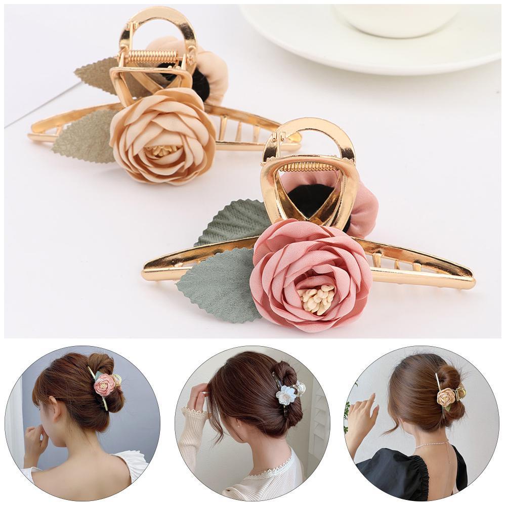 Kẹp Tóc Càng Cua Bằng Kim Loại Hình Hoa Thời Trang