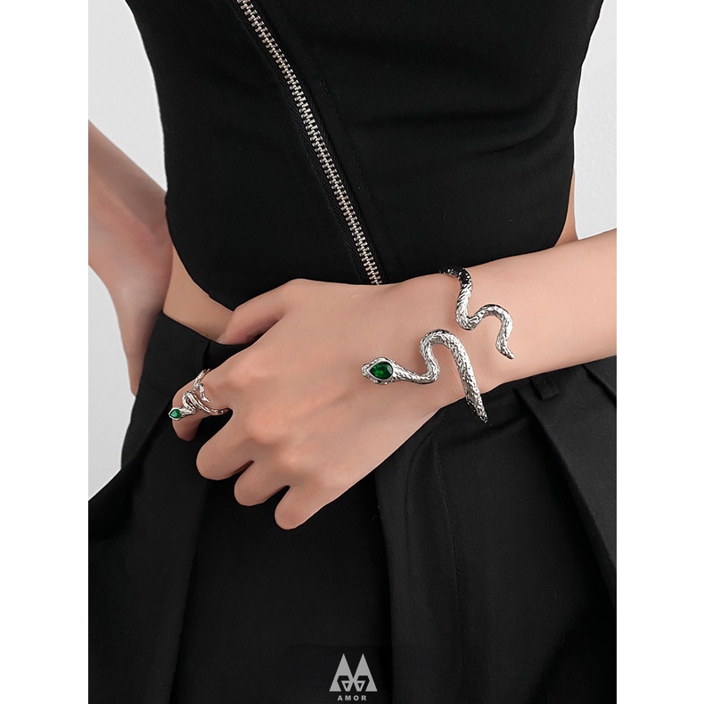Vòng Đeo Tay Hình Rắn Medusa Thời Trang Cá Tính Dành Cho Nữ