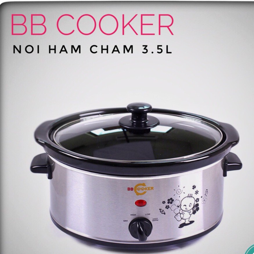 [CHÍNH HÃNG] Nồi nấu cháo Hàn Quốc cho bé 3.5L Bbcooker