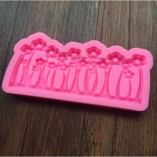Khuôn viền cỏ hoa đứng 9cm - khuôn silicon