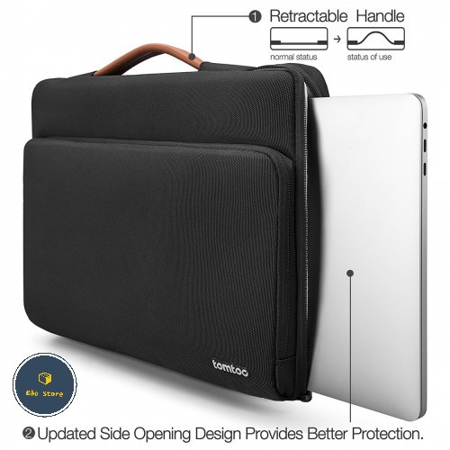Túi Xách Chống Sốc Laptop/Macbook [ FREESHIP] TÚI XÁCH CHỐNG SỐC TOMTOC BRIEFCASE -SLIVER (T082) | BigBuy360 - bigbuy360.vn