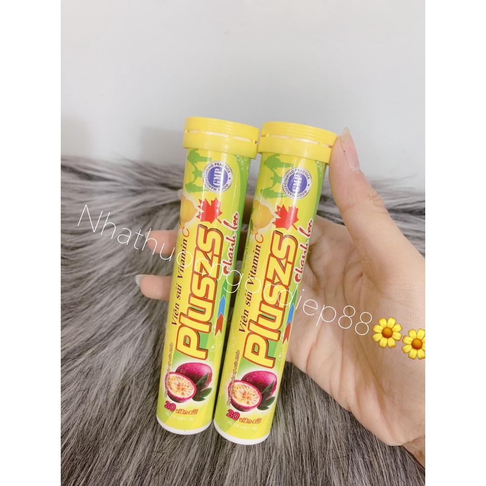 Viên sủi Vitamin C Pluszs 1 Tuýp 20 viên (Chanh leo)