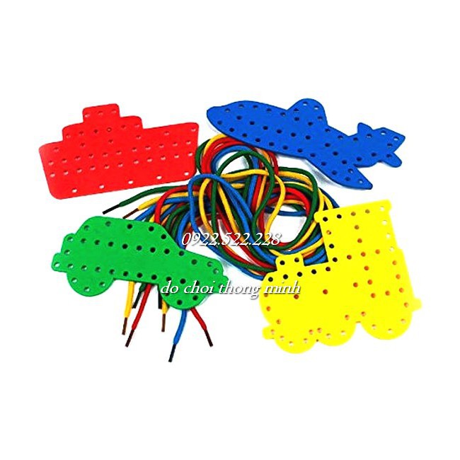 Combo 1 hình và 1 dây xâu luyện tay tập luồn dây theo lỗ